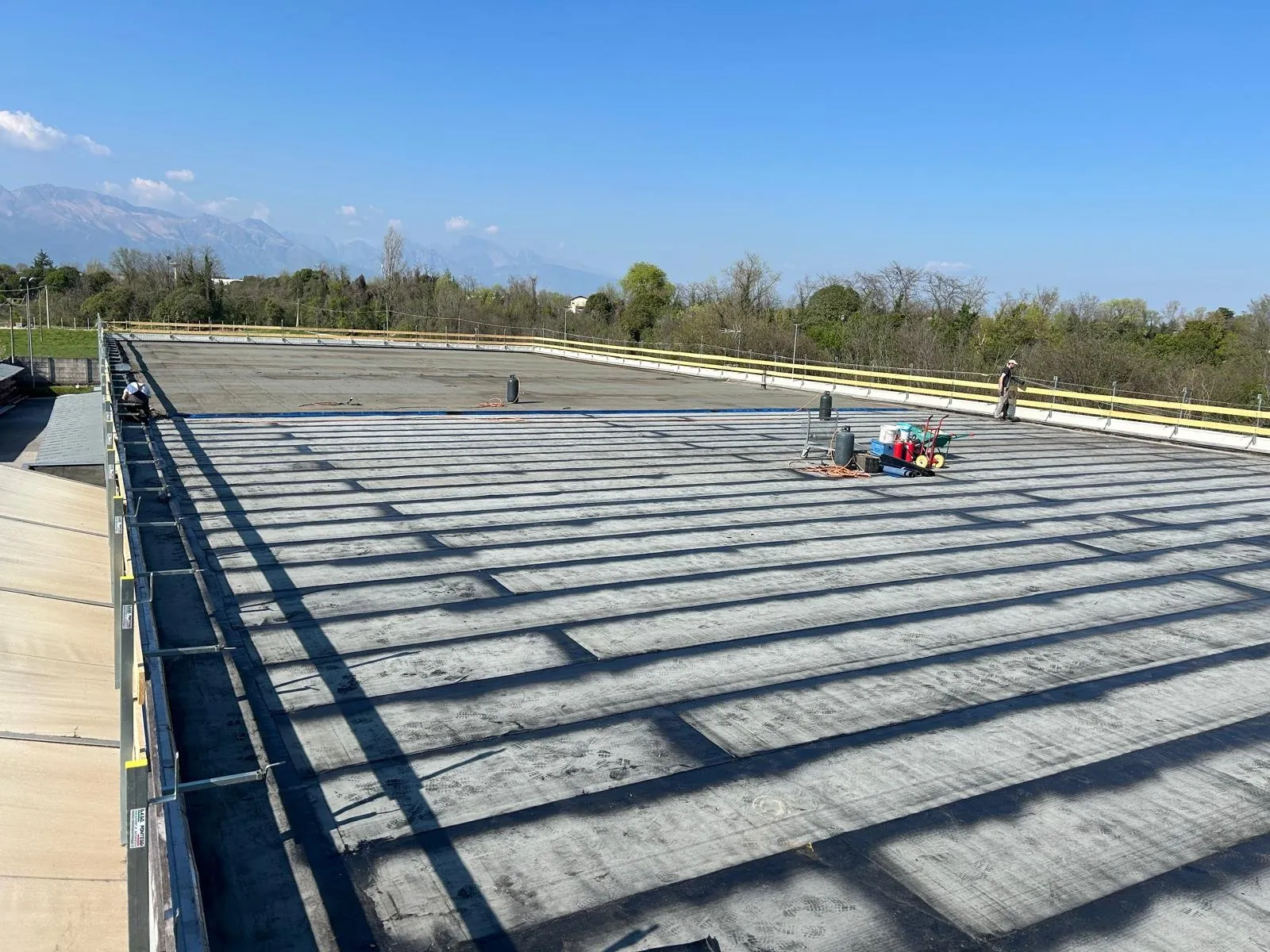 Impermeabilizzazione di una copertura piana